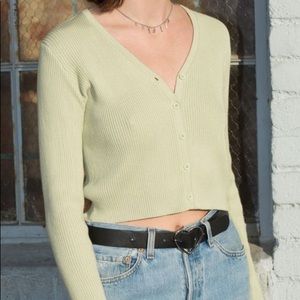 brandy melville green shannon sweater NWOT